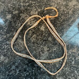 NWOT Victoria Emerson Beaded Leather Wrap Bracelet